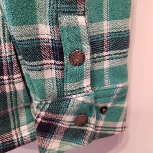 Orvis Green Blue Plaid Check Shacket Jacket Cotton jacket, Cizy and Warm Size M - Picture 11 of 14